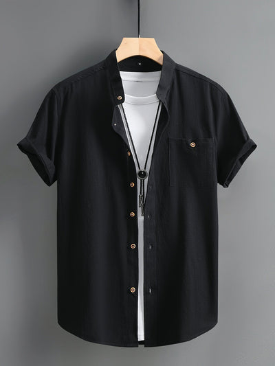 Tejada - Chemise en coton décontractée avec poche