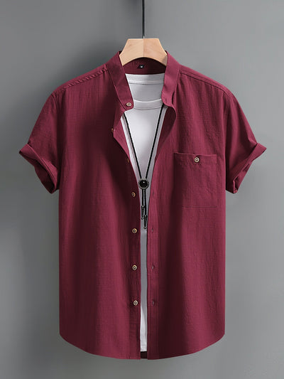 Tejada - Chemise en coton décontractée avec poche