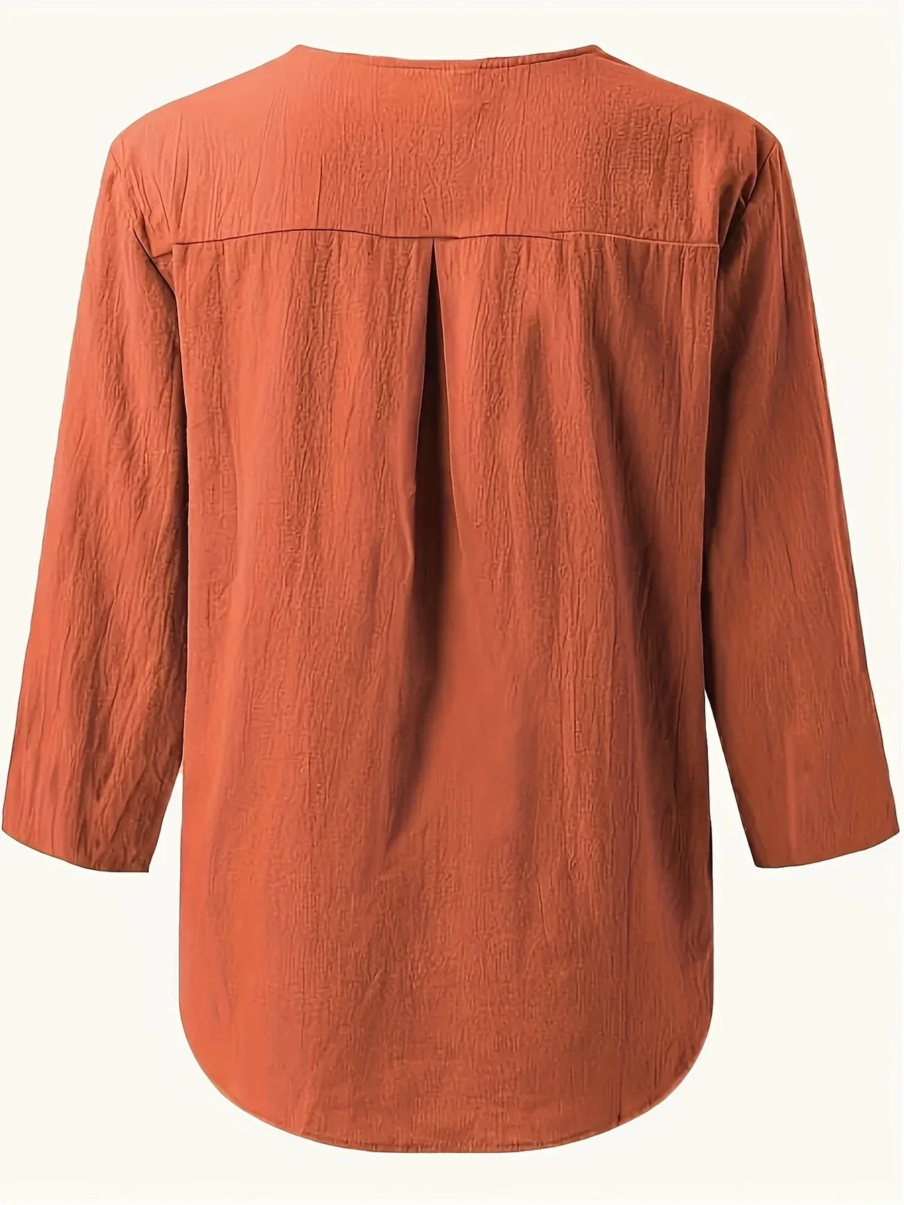 Mykaela – Chemise décontractée en coton et lin