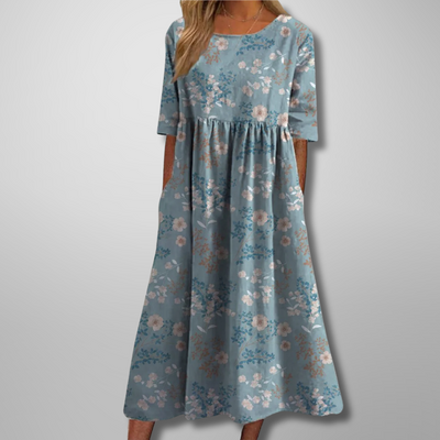 Wendy – Robe midi décontractée brodée