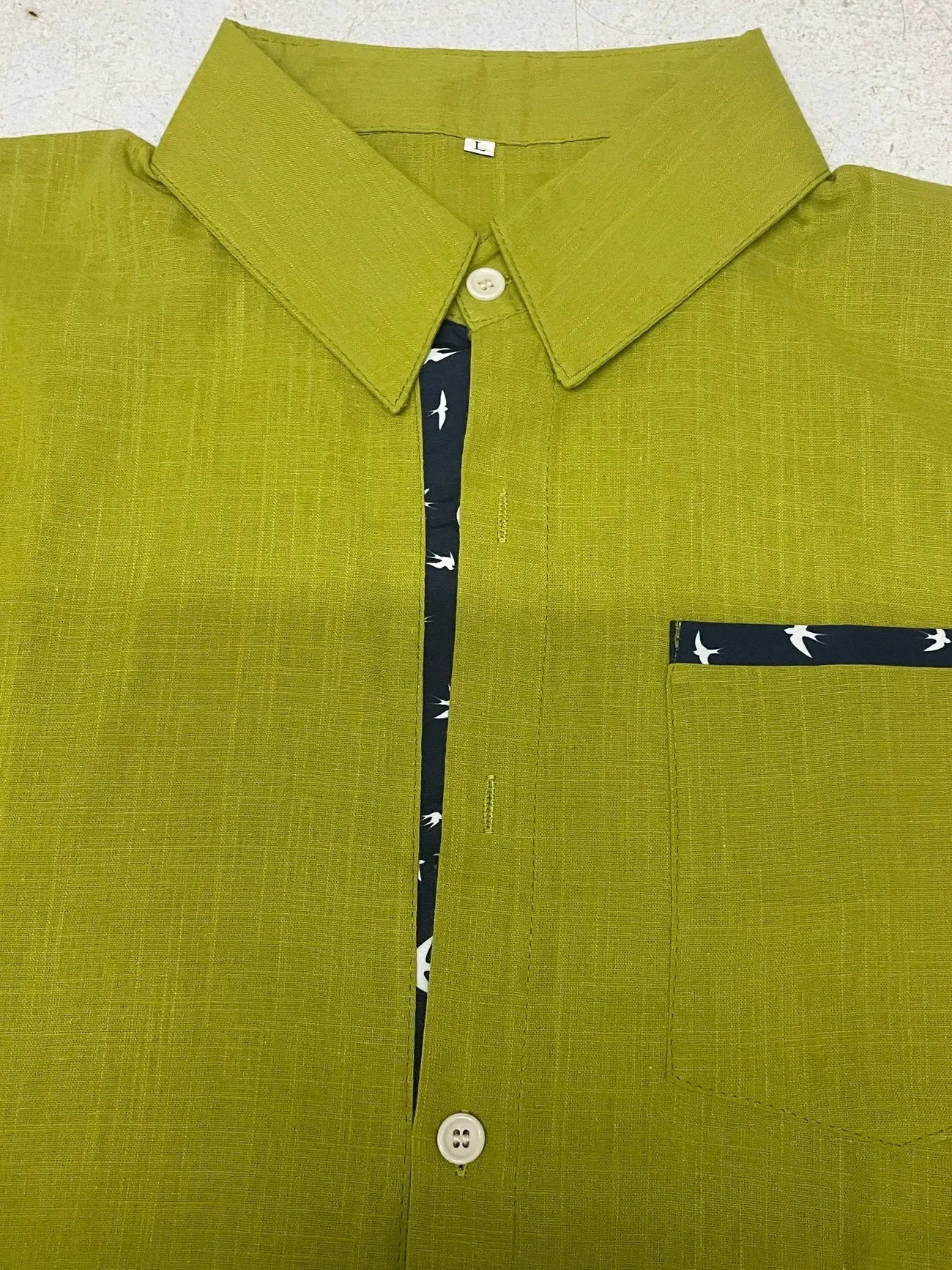 Trofim – Chemise Élégante et Mignonne avec Imprimés d'Oiseaux