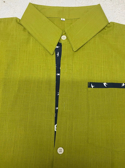 Trofim – Chemise Élégante et Mignonne avec Imprimés d'Oiseaux