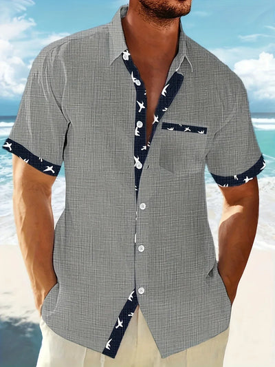Trofim – Chemise Élégante et Mignonne avec Imprimés d'Oiseaux