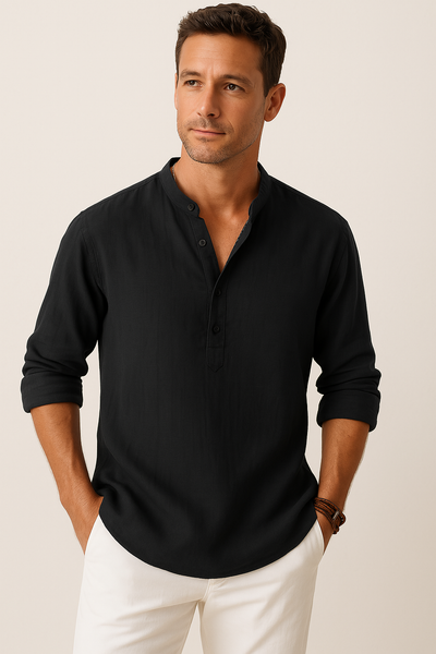 David - Chemise en lin pour homme