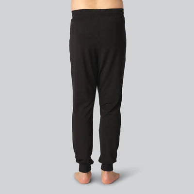 Pantalons de jogging en bambou noirs pour hommes