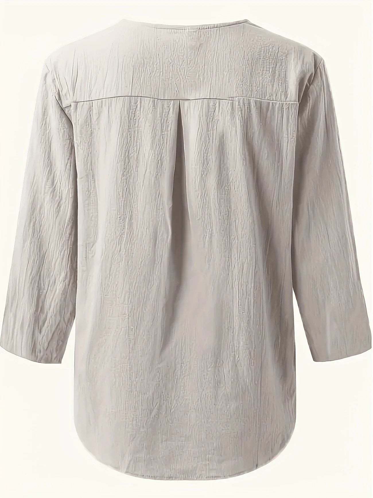 Mykaela – Chemise décontractée en coton et lin