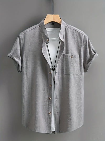 Tejada - Chemise en coton décontractée avec poche