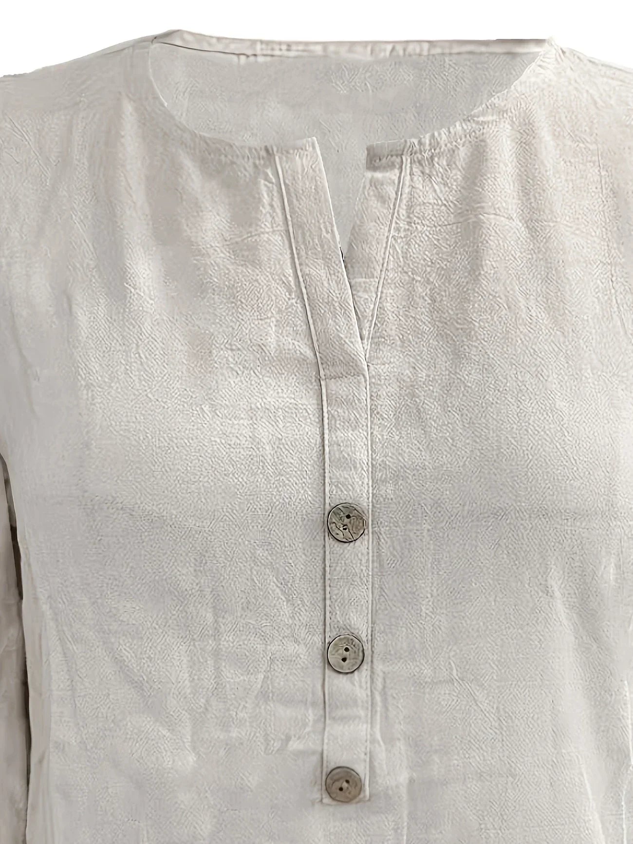 Mykaela – Chemise décontractée en coton et lin