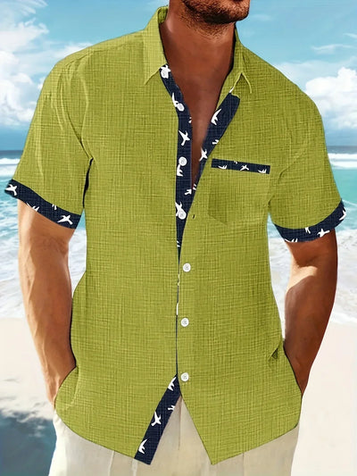 Trofim – Chemise Élégante et Mignonne avec Imprimés d'Oiseaux