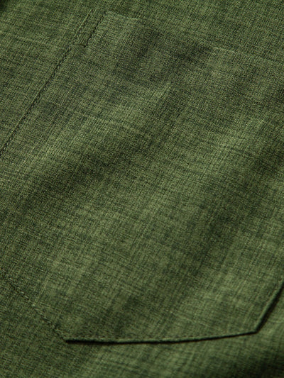 Chemise à Col Montant à Manches Courtes & Pantalons en Lin à Jambe Droite